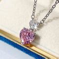 Buy Silver Plated Anti Tarnish American Diamond Studded Pink Heart ...