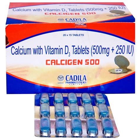 Calcigen 500 Tablet 15's Price, Uses, Side Effects, Composition ...