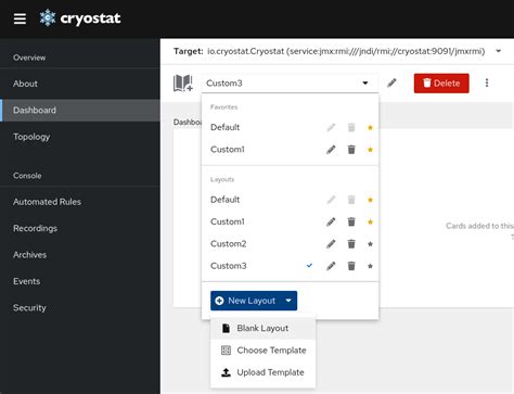 Chapter 3. Customizing the Cryostat dashboard | Using the Cryostat ...