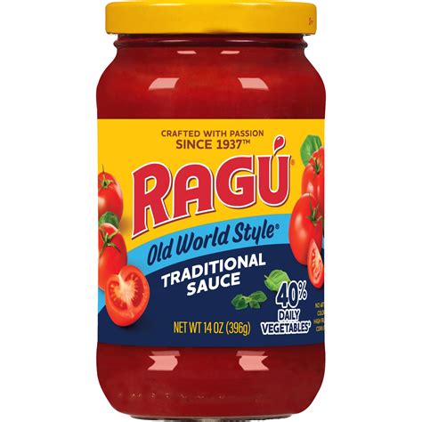 Ragu Traditional Spaghetti Tomato Sauce with Olive Oil, Old World Style ...