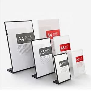 ECOZ® Acrylic Panel Menu Display Stand L Shaped Table Card Holder ...