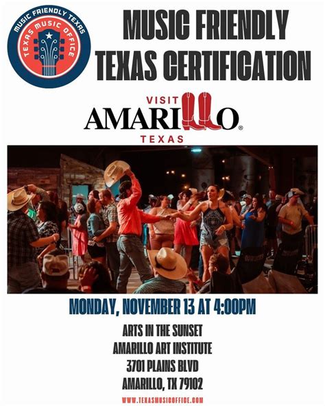 Music Friendly Texas Certification Ceremony - Amarillo, Amarillo Art ...