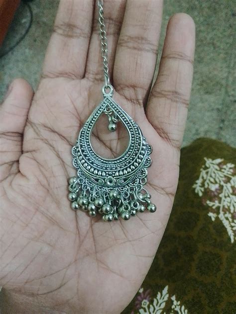 Buy Shreyadzines Ethnic Wedding Bridal Eid Sale Oxidized Silver Maang ...