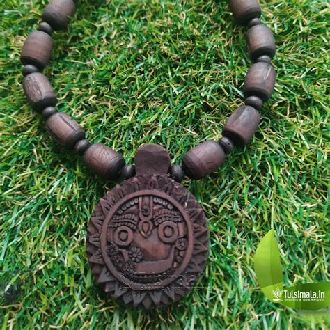Jagannath Pendant Tulsi Beads Mala 10mm Original Tulasi Beads Dark ...