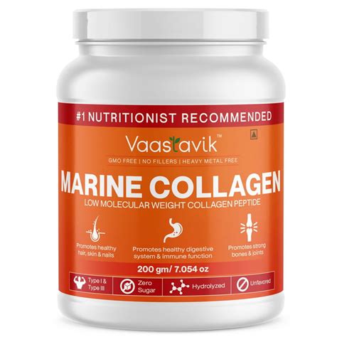 Vaastavik Marine Collagen Powder Hydrolyzed Collagen Peptides Type 1 ...