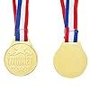 Juvale 24-Pack Bulk Gold Winner Award Medals with Ribbons for Sports ...