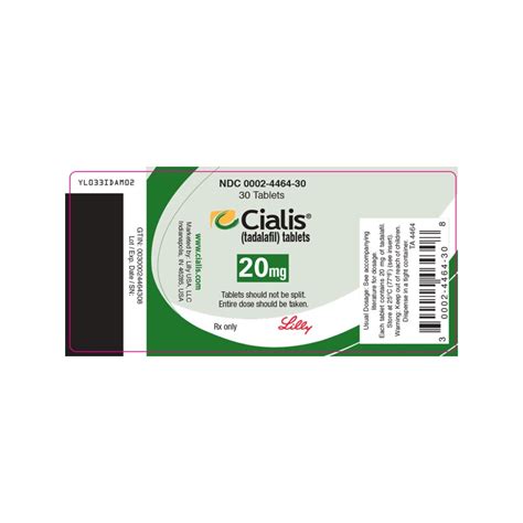 Cialis® Tadalafil 20 mg Tablets, 30 Count | McGuff