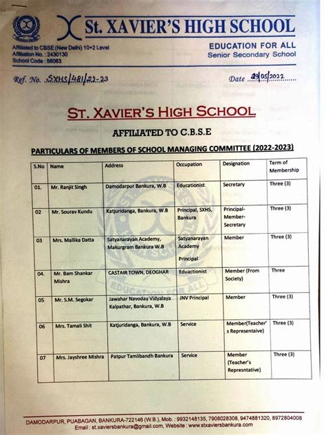ST. XAVIERS HIGH SCHOOL