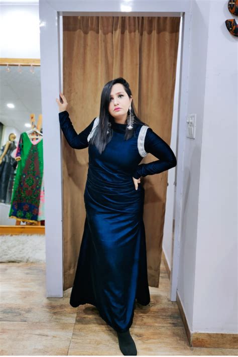 Silver lace velvet dress