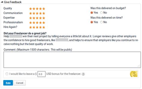 How to Rate a Freelancer | Project | Freelancer Support