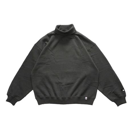 RUSSELL ATHLETIC / TURTLE MOC NECK DROP SHOULDER SWEAT -CHARCOAL- | THE ...