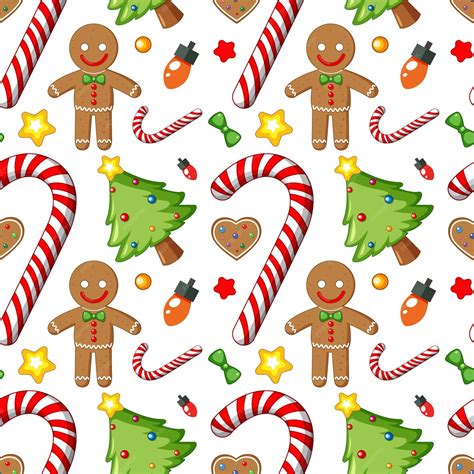 Festliche Weihnachtsmusterveranschaulichung | Kostenlose Vektor