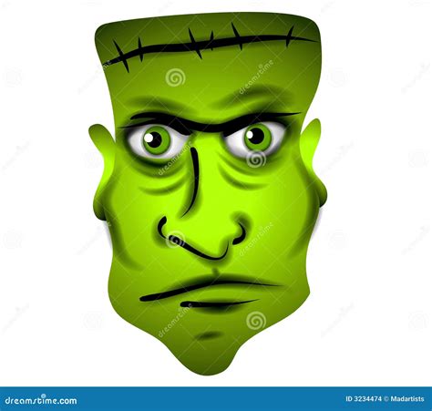 Frankenstein Face Clip Art stock illustration. Illustration of coloured ...