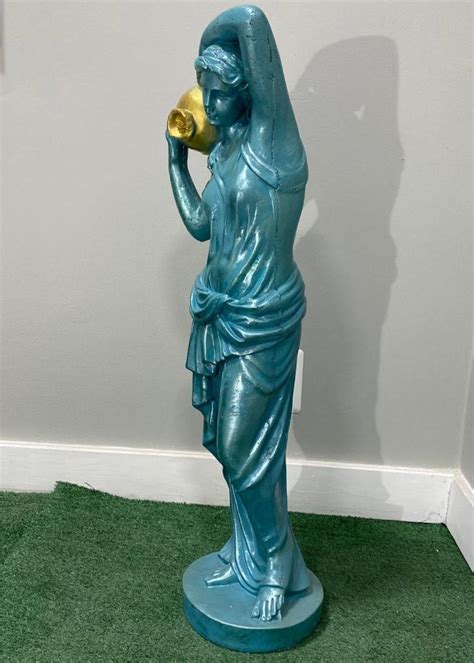 32" Solid Concrete Dione the Divine Water Goddess Greek Statue, Outdoor ...