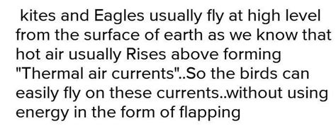 Briefly explain why do the kites and eagles fly without flapping their ...