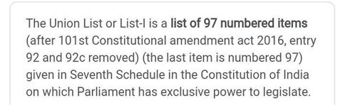 what is union list and state list? - Brainly.in