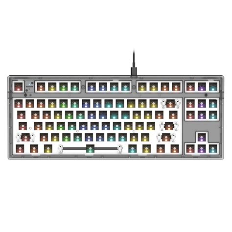 Buy FL ESPORTS MK870 CMMK 87 Keys RGB Modular Mechanical Keyboard, 80% ...