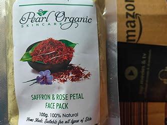 Pearl Organic Skincare Saffron Rose Petal Face Pack Natural Treatment ...
