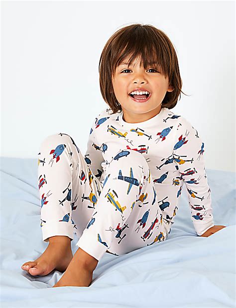 Buy Aircraft Print Pyjama Set at Marks & Spencer