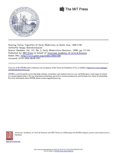 Hearing Voices - American Academy of Arts & Sciences and MIT Press are ...