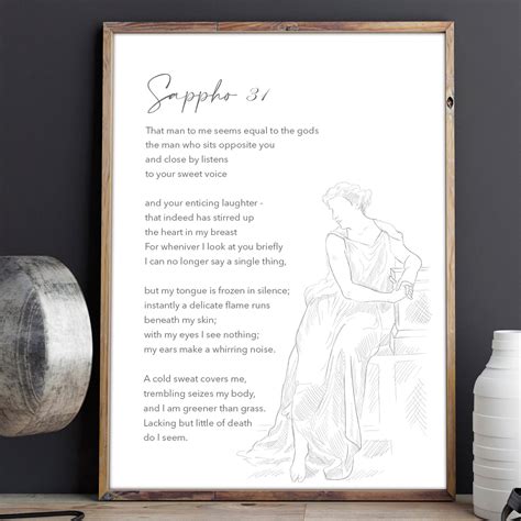 Buy Sappho 31 | Love Poem | Lesbian | Pride Gift | Literary Gift ...