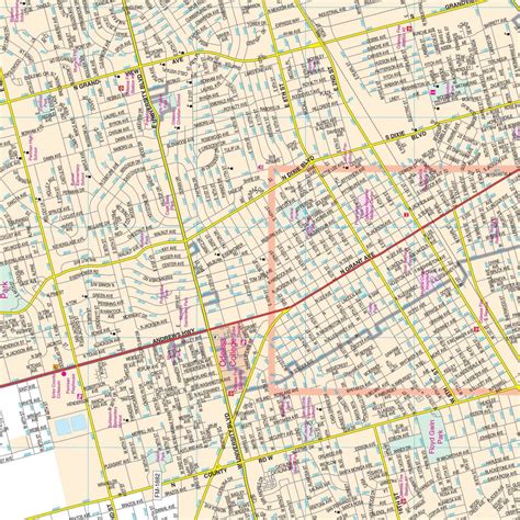 Odessa Texas Map Odessa Metro Area, TX Zip Code Wall Map Red Line