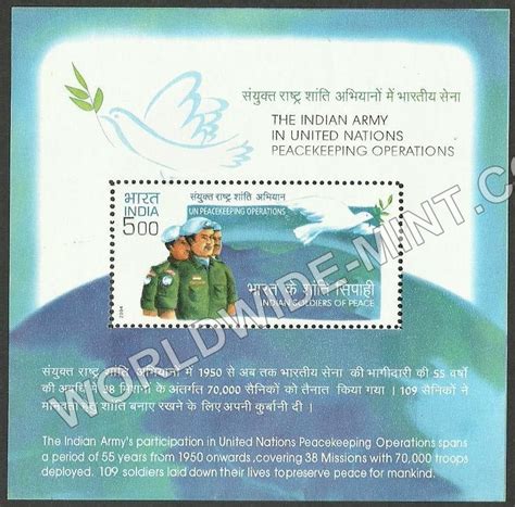 2004 Indian Army in UN Peacekeeping Forces Miniature Sheet – Worldwidemint