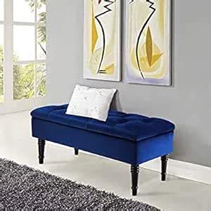 Wood Maker Velvet Upholstered Tufted Storage Bench Ottoman Pouffe ...
