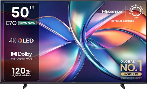Hisense 50E7Q 126 cm (50 inch) QLED Ultra HD (4K) Smart VIDAA TV 2025 ...