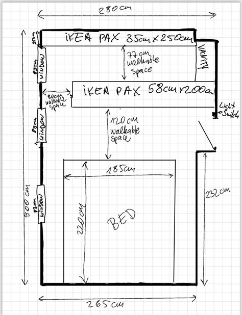 Closet Dimensions Walk In