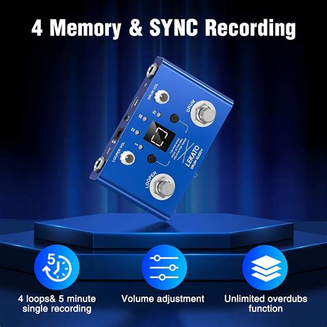 Buy LEKATO Drum Looper Pedal with Tuner, Built in 30 Drums, 4 Loops of ...