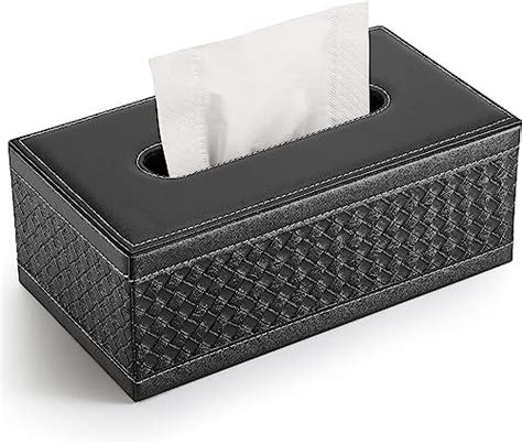 NIKAVI Portable Leather Rectangular Tissue Cover Box Holders Case ...