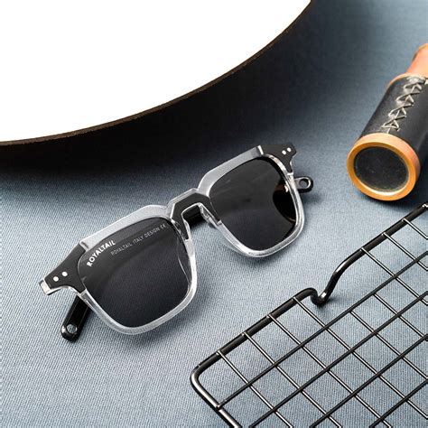 Shop Black Glass and Black Frame Square Kingsman-01 Series Sunglasses ...