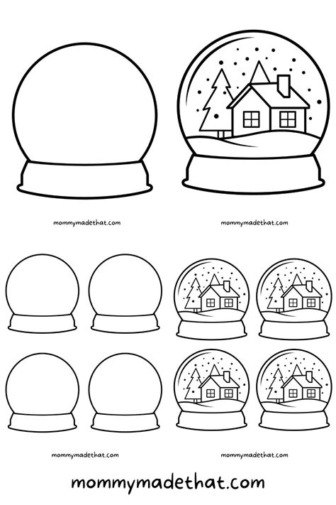 Printable Snow Globe Template - Printable Free Templates