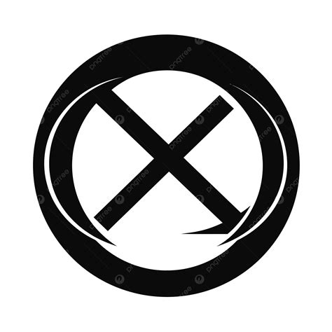 X Circle Icon The Circle Symbol Of The X Is Shown Vector, A Simplistic