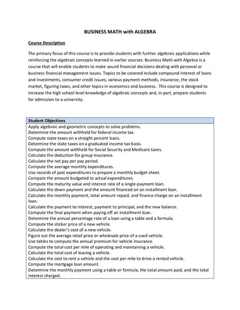 Image result for Business Math Tutorial