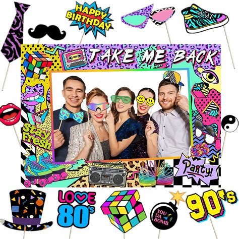 90s Themed Party Decorations for Adults, 1990s Throwback Party Photo ...