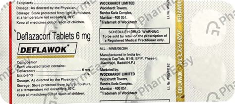 Deflawok 6 MG Tablet (10): Uses, Side Effects, Price & Dosage | PharmEasy