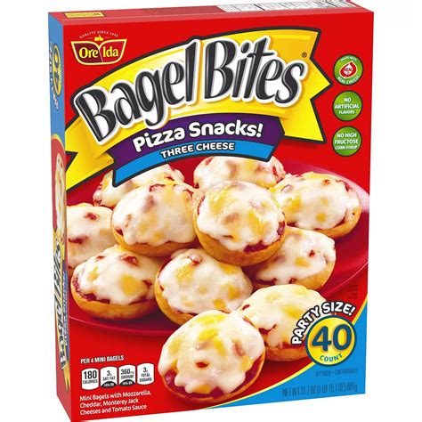 Bagel Bites, Pizza Snack Variety Pack - 2 Ore-Ida Bagel Bites Cheese ...