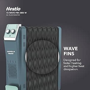 Havells Hestio 15 Wave Fin OFR (Oil Filled Radiator)|Room Heater|2900 W ...