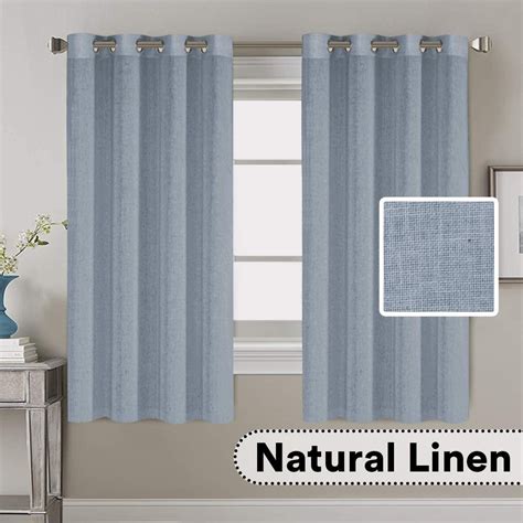 Living Room Linen Curtains Home Decorative Nickel Grommet Curtains ...