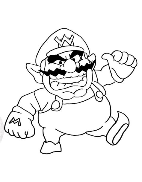 Evil Mario Coloring Pages 的图像结果