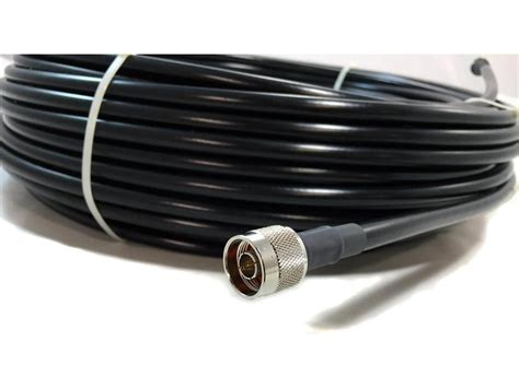 LMR 400 Cable 50 Meter with Connector(N Male), Black Colour : Amazon.in ...