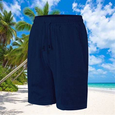 VgaVtl Men Shorts Cotton Plus Size Mens Shorts Elastic Waist Straight ...