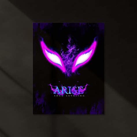 Solo Leveling Arise – Neon Eyes Anime Neon LED Metal Poster | Shadow M ...