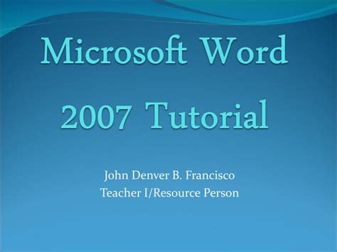 Image result for Word 2007 Tutorials for Beginners