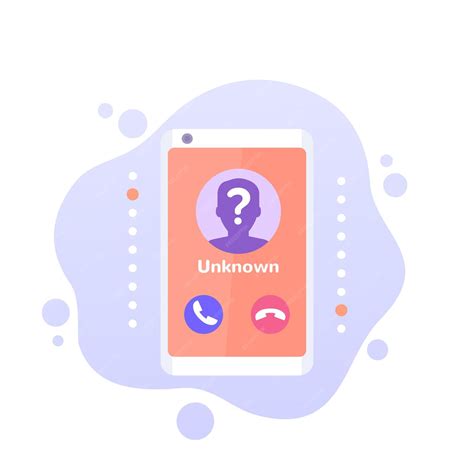 Unknown caller, phone call vector icon | Premium Vector