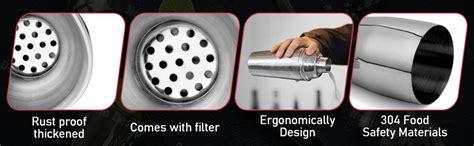 Buy Andrew James Stainless Steel Cocktail Shaker - 750 ML | Martini ...