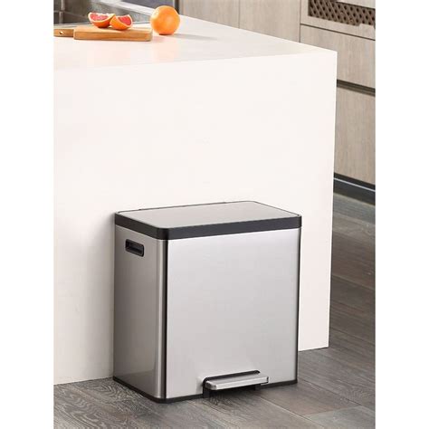 Buy OBSESSIONS Stainless Steel Step Dustbin with Dual Liner, 10+10 ...