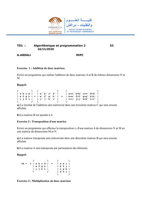 Image result for Algorithme Et Programmation Fst Mipc